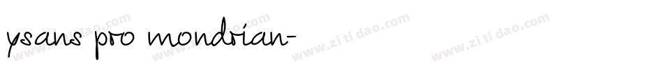 ysans pro mondrian字体转换